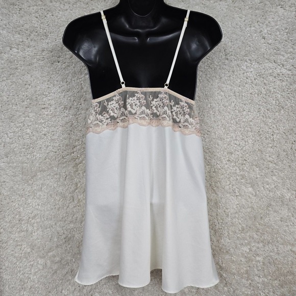 Flora Nikrooz Babydoll Top Womens Small Floral Mesh Satin Y2K Fairy Feminine - Picture 5 of 13